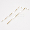 Brass Stud Earring Findings X-KK-T035-126G-1