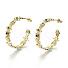 Brass Micro Pave Cubic Zirconia Stud Earrings EJEW-N011-31-NF-2