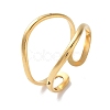 304 Stainless Steel Open Cuff Rings for Women RJEW-M020-07G-07-1