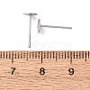 Tarnish Resistant 304 Stainless Steel Flat Round Blank Peg Stud Earring Findings STAS-S028-24-2