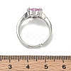 Brass & Cubic Zirconia Finger Rings CU-CBA7E55-17P-5