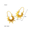 Sunflower 304 Stainless Steel Hoop Earrings for Women ZH6768-2-2