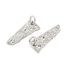 Brass Micro Pave Clear Cubic Zirconia Pendants KK-B139-24A-P-2
