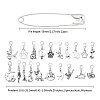 12Pcs 4 Style Iron Brooches HJEW-PH02467-2