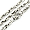 Tarnish Resistant Fashionable 304 Stainless Steel Rope Chain Necklace Making STAS-A028-N039P-L-2
