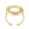 Rack Plating Donut Brass Open Cuff Rings RJEW-B044-01G-3