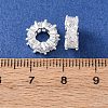 Brass Micro Pave Cubic Zirconia European Beads KK-C157-09C-S-3
