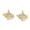 Brass Micro Pave Cubic Zirconia Beads KK-P283-21G-1