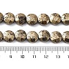 Electroplated Natural Lava Rock Beads Strands G-A256-F01-01F-4