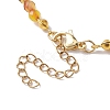 Faceted Round Natural Agate(Dyed & Heated) Beaded Necklaces for Women NJEW-JN04659-03-5