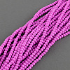 Painted Glass Bead Strands DGLA-S071-6mm-35-1