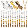 100Pcs 4 Colors Alloy Glue-on Flat Pad Bails FIND-AR0006-02-1