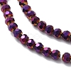 Electroplate Glass Beads Strands EGLA-K015-09E-3