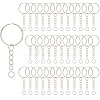 60Pcs Iron Split Key Rings DIY-SP0004-17P-1