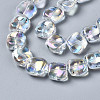 Electroplate Glass Beads Strands EGLA-N008-005-A01-3