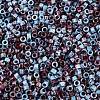 Opaque Picasso Cylinder Glass Beads SEED-Q039-06A-14-3