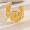 Luxurious Brass Flower Cuff Bangle for Parties and Events DO6494-1-1