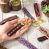 7Pcs Vintage Polyester Ribbon Keychain KEYC-TAC00047-7