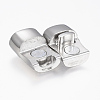 Tarnish Resistant 304 Stainless Steel Magnetic Clasps with Glue-in Ends STAS-F130-18P-2