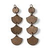 Flat Round & Fan Poplar Wood Big Pendants WOOD-G019-03B-1