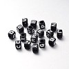 Opaque Acrylic European Large Hole Beads X-SACR-O002-01-1
