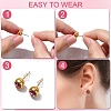 488Pcs 12 Styles Plastic Brass Ear Nuts FIND-YW0005-03-3