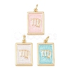 Brass Enamel Pendants KK-CBA62C2-01D-1