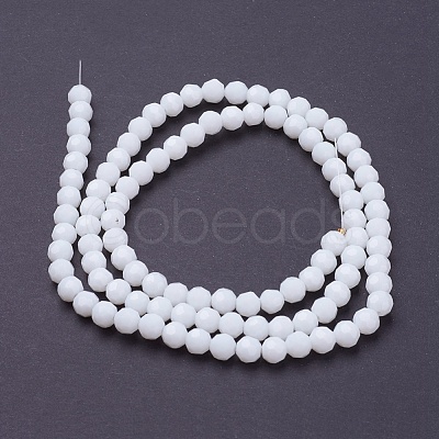 Faceted(32 Facets) Glass Round Beads Strands X-EGLA-J042-6mm-26-1