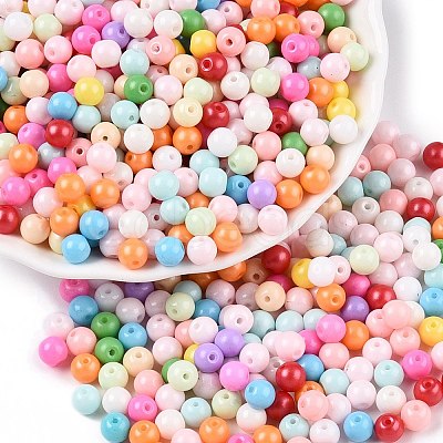 Opaque Baking Paint Glass Beads DGLA-T004-02B-1