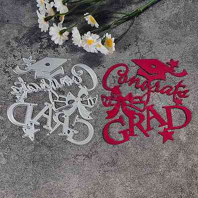 Graduation Theme Carbon Steel Cutting Dies Stencils DIY-P076-66-1
