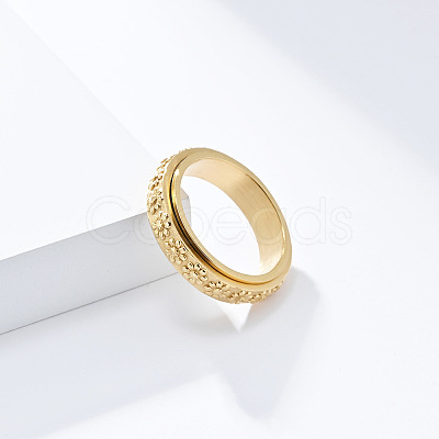 Simple Style 304 Stainless Steel Rotating Finger Rings FS-WGCAB4E-08-1
