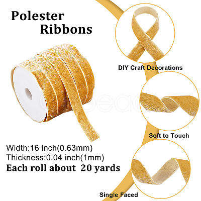 ARRICRAFT Sparkle Style Glitter Velvet Ribbons OCOR-AR0001-47A-1