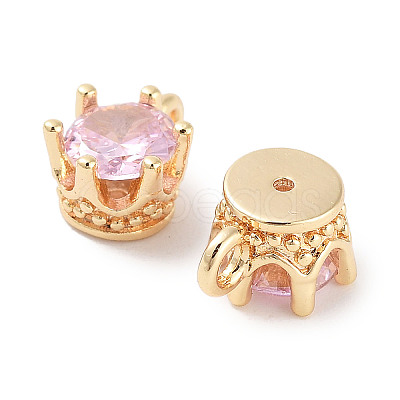 Brass Micro Pave Cubic Zirconia Charms KK-C051-39G-04-1