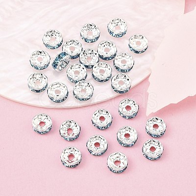 Brass Grade A Rhinestone Spacer Beads RB-A014-Z8mm-03S-1