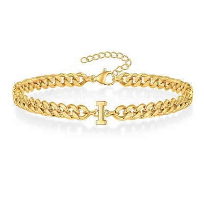 Letter 304 Stainless Steel Link Bracelets FS-WG7830E-08-1