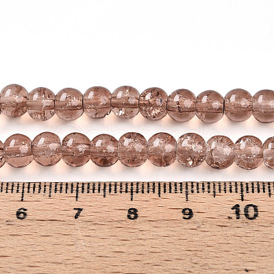 Crackle Glass Beads Strands CCG-Q001-6mm-07-1