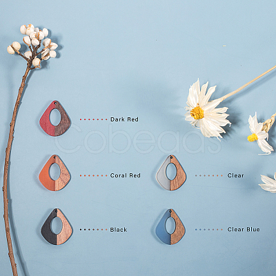 Resin & Wood Pendants RESI-OL0001-08C-1