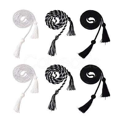 6Pcs 3 Style Polyester Tassel Big Pendant Decorations FIND-TA0001-51-1