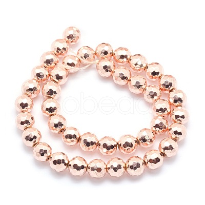 Electroplate Non-magnetic Synthetic Hematite Beads Strands G-L485-02A-LRG-1