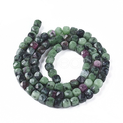 Natural Ruby in Zoisite Beads Strands G-L537-022-1