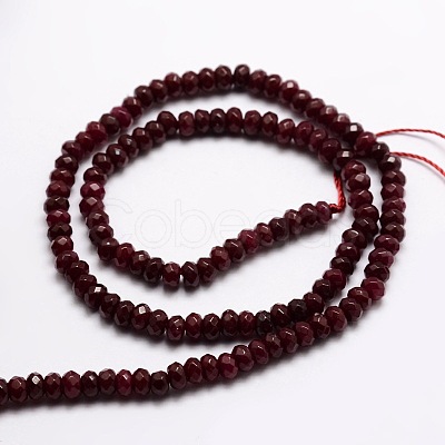 Dyed Natural Malaysia Jade Rondelle Beads Strands G-E316-2x4mm-20-1