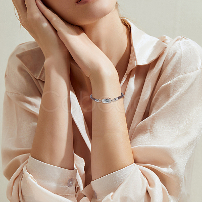 1Pc 304 Stainless Steel Perfume Diffuser Column Link Bracelets BJEW-FG0001-08C-1