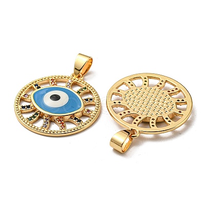 Golden Brass Pendants KK-L209-010G-01-1