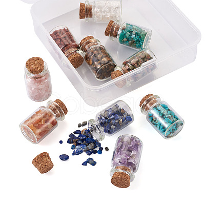 Glass Wishing Bottle Decorations STAS-CW0001-01-1