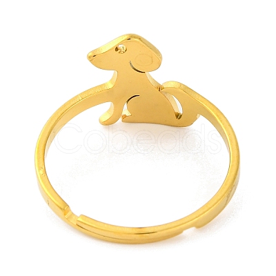 201 Stainless Steel Adjustable Ring for Women RJEW-D082-04F-1