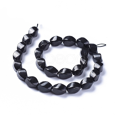 Natural Shungite Beads Strands G-L505-41-1