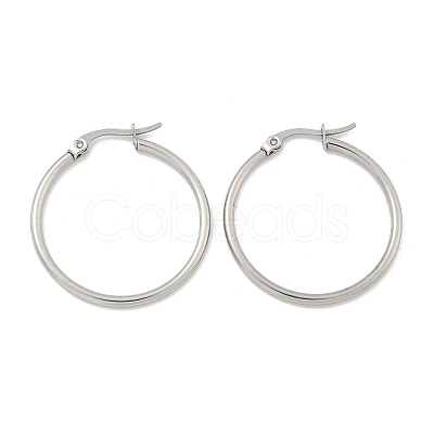 Tarnish Resistant 304 Stainless Steel Hoop Earrings EJEW-F105-09P-1