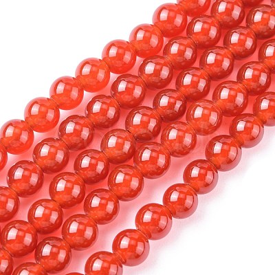 Natural Carnelian Beads Strands X-G-C076-6mm-2A-1