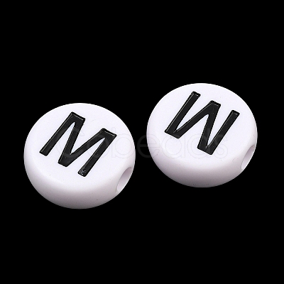 Opaque White Acrylic European Beads AC-CBA3BDD-01M-1