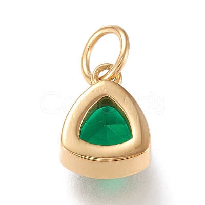 PVD Vacuum Plating 304 Stainless Steel Cubic Zirconia Pendant ZIRC-P080-A12-1